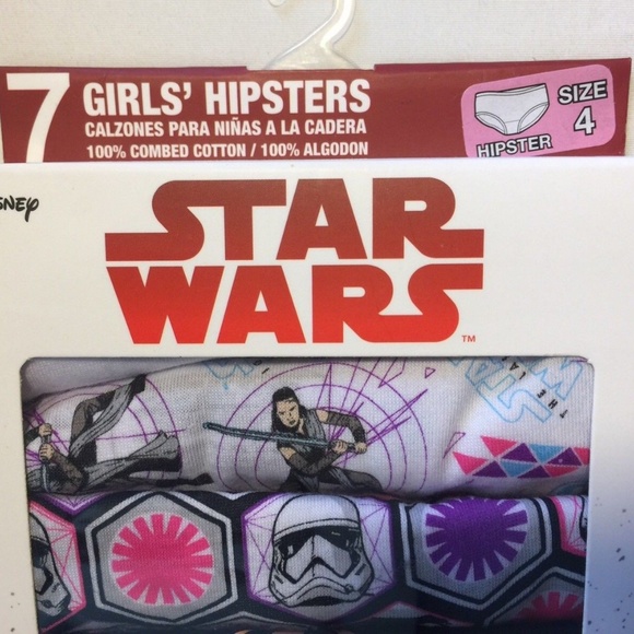 Girl's Star Wars 7 Pack of Hipsters Panties New! - Picture 4 of 6